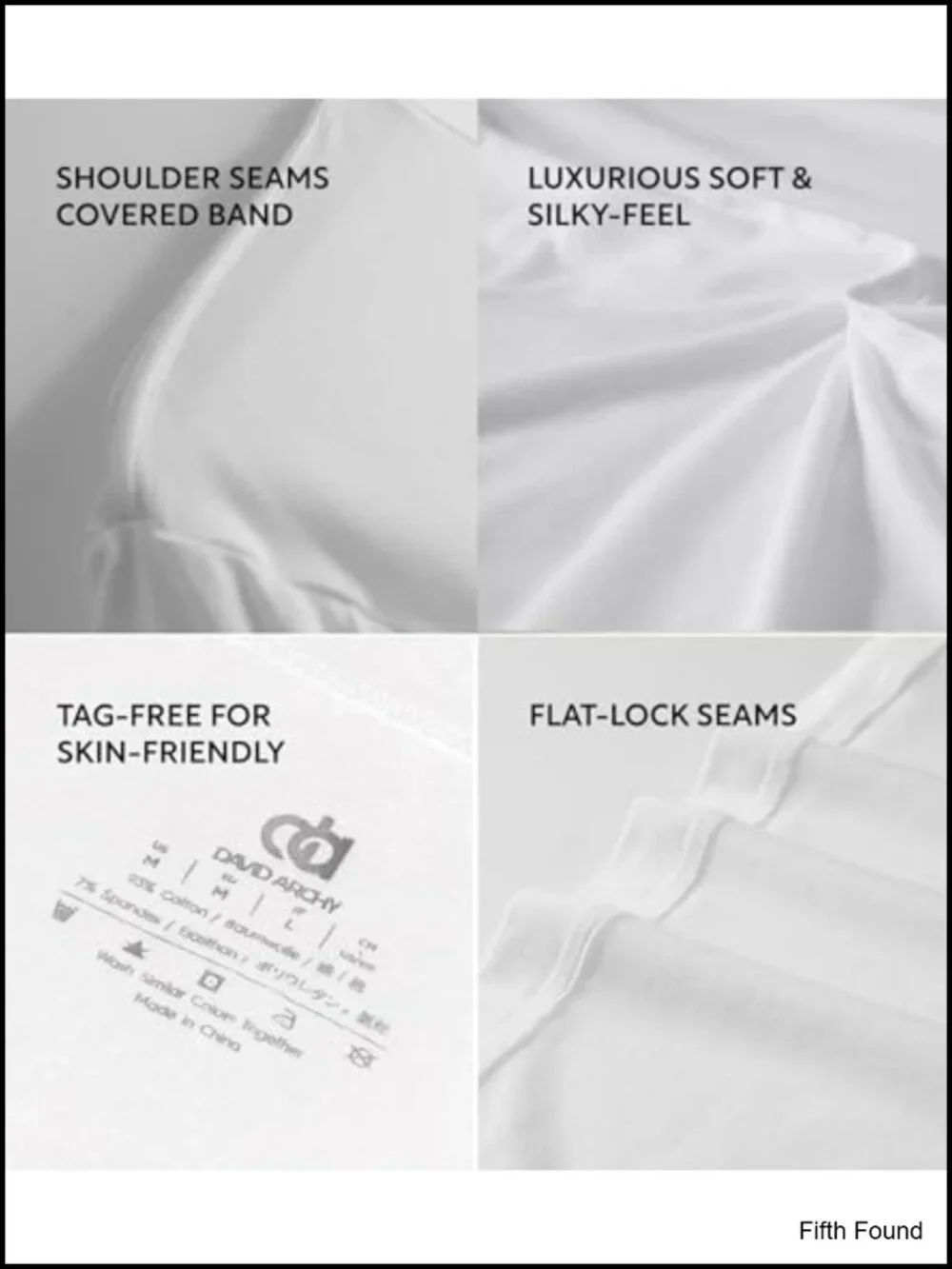 Men's Cotton Undershirts 3-Pack Moisture-Wicking Crew Neck Tee